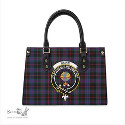 Scottish Nairn Tartan Leather Bag for Women with Family Crest Scottish Plaid Tartan Plaid - ScotsTee - scotstee.com