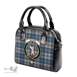 Scottish Napier Modern Tartan Shoulder Handbags with Family Crest Scottish Plaid Tartan Plaid - ScotsTee - scotstee.com