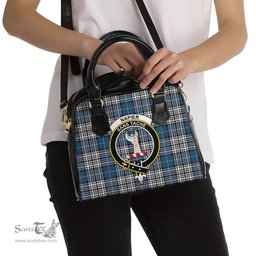 Scottish Napier Modern Tartan Shoulder Handbags with Family Crest Scottish Plaid Tartan Plaid - ScotsTee - scotstee.com