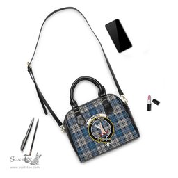 Scottish Napier Modern Tartan Shoulder Handbags with Family Crest Scottish Plaid Tartan Plaid - ScotsTee - scotstee.com