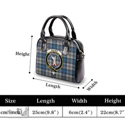 Scottish Napier Modern Tartan Shoulder Handbags with Family Crest Scottish Plaid Tartan Plaid - ScotsTee - scotstee.com