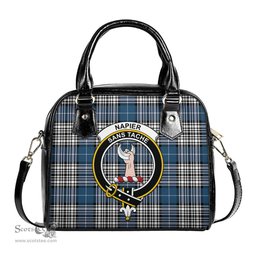 Scottish Napier Modern Tartan Shoulder Handbags with Family Crest Scottish Plaid Tartan Plaid - ScotsTee - scotstee.com