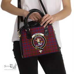 Scottish Murray of Tullibardine Tartan Shoulder Handbags with Family Crest Scottish Plaid Tartan Plaid - ScotsTee - scotstee.com