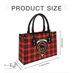 Scottish Nesbitt Modern Tartan Leather Bag for Women with Family Crest Scottish Plaid Tartan Plaid - ScotsTee - scotstee.com