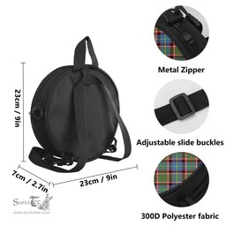 Scottish Norvel Tartan Round Crossbody Bags - Round Purse with Family Crest Scottish Plaid Tartan Plaid - ScotsTee - scotstee.com