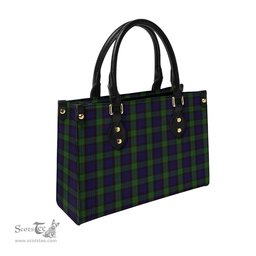 Scottish Nicolson Green Hunting Tartan Leather Bag for Women Scottish Plaid Tartan Plaid - ScotsTee - scotstee.com