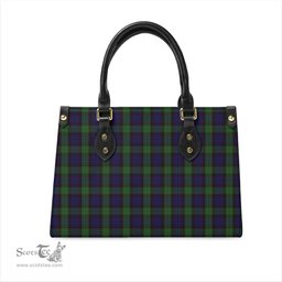Scottish Nicolson Green Hunting Tartan Leather Bag for Women Scottish Plaid Tartan Plaid - ScotsTee - scotstee.com