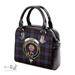 Scottish Nairn Tartan Shoulder Handbags with Family Crest Scottish Plaid Tartan Plaid - ScotsTee - scotstee.com