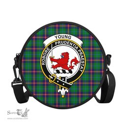 Scottish Young Modern Tartan Round Crossbody Bags - Round Purse with Family Crest Scottish Plaid Tartan Plaid - ScotsTee - scotstee.com