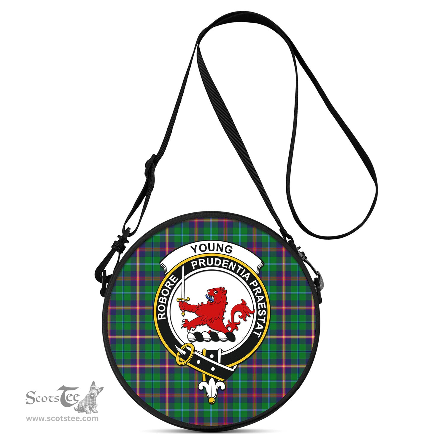 Scottish Young Modern Tartan Round Crossbody Bags - Round Purse with Family Crest Scottish Plaid Tartan Plaid - ScotsTee - scotstee.com