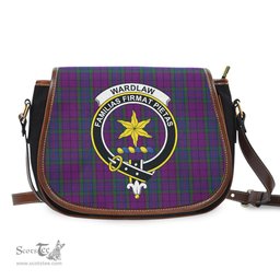 Scottish Wardlaw Tartan Saddle Crossbody Bag with Family Crest Scottish Plaid Tartan Plaid - ScotsTee - scotstee.com