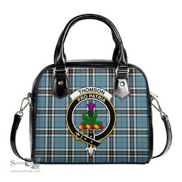 Scottish Thomson Tartan Shoulder Handbags with Family Crest Scottish Plaid Tartan Plaid - ScotsTee - scotstee.com