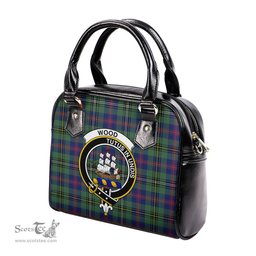 Scottish Wood Modern Tartan Shoulder Handbags with Family Crest Scottish Plaid Tartan Plaid - ScotsTee - scotstee.com