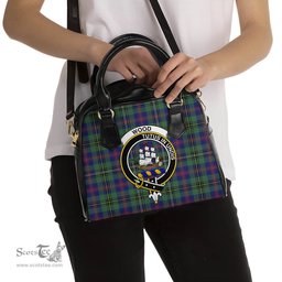 Scottish Wood Modern Tartan Shoulder Handbags with Family Crest Scottish Plaid Tartan Plaid - ScotsTee - scotstee.com