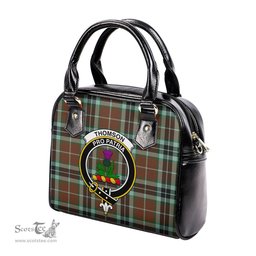 Scottish Thomson Hunting Modern Tartan Shoulder Handbags with Family Crest Scottish Plaid Tartan Plaid - ScotsTee - scotstee.com