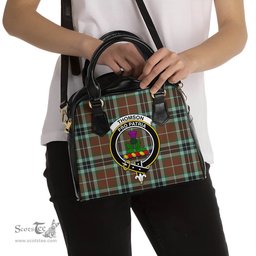 Scottish Thomson Hunting Modern Tartan Shoulder Handbags with Family Crest Scottish Plaid Tartan Plaid - ScotsTee - scotstee.com