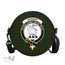 Scottish Tennant Tartan Round Crossbody Bags - Round Purse with Family Crest Scottish Plaid Tartan Plaid - ScotsTee - scotstee.com