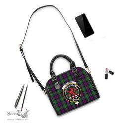 Scottish Wilson Tartan Shoulder Handbags with Family Crest Scottish Plaid Tartan Plaid - ScotsTee - scotstee.com