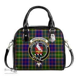Scottish Whitefoord Modern Tartan Shoulder Handbags with Family Crest Scottish Plaid Tartan Plaid - ScotsTee - scotstee.com