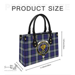 Scottish Sinclair Dress Tartan Leather Bag for Women with Family Crest Scottish Plaid Tartan Plaid - ScotsTee - scotstee.com