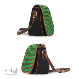 Scottish Wallace Hunting Green Tartan Saddle Crossbody Bag Scottish Plaid Tartan Plaid - ScotsTee - scotstee.com