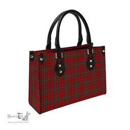 Scottish Stewart of Galloway Tartan Leather Bag for Women Scottish Plaid Tartan Plaid - ScotsTee - scotstee.com