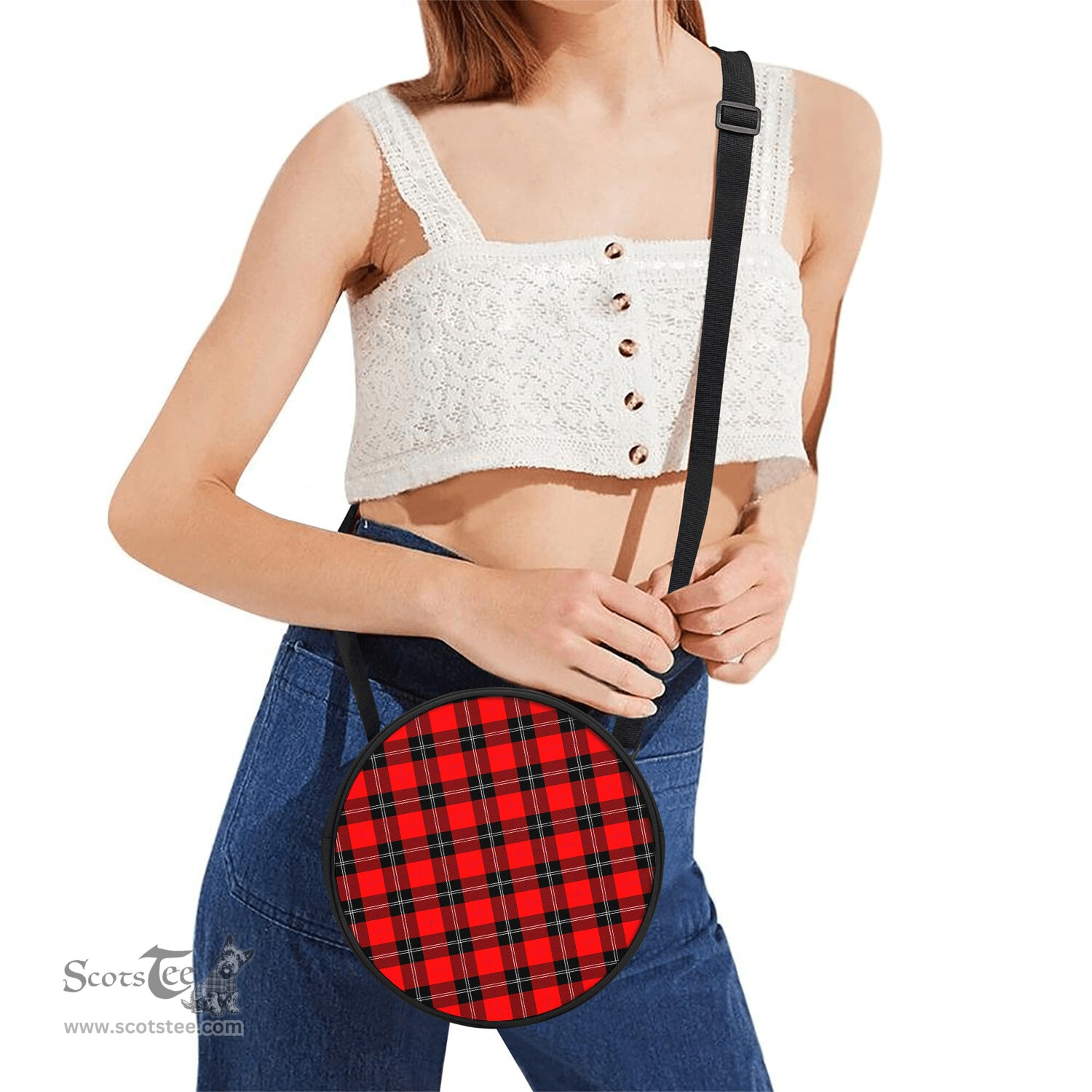 Scottish Ramsay Modern Tartan Round Crossbody Bags - Round Purse Scottish Plaid Tartan Plaid - ScotsTee - scotstee.com