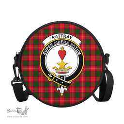 Scottish Rattray Modern Tartan Round Crossbody Bags - Round Purse with Family Crest Scottish Plaid Tartan Plaid - ScotsTee - scotstee.com