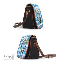 Scottish Roberton Tartan Saddle Crossbody Bag with Family Crest Scottish Plaid Tartan Plaid - ScotsTee - scotstee.com