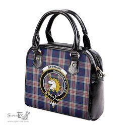 Scottish Stewart of Appin Hunting Dress Tartan Shoulder Handbags with Family Crest Scottish Plaid Tartan Plaid - ScotsTee - scotstee.com
