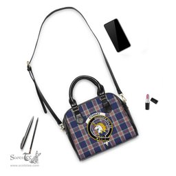 Scottish Stewart of Appin Hunting Dress Tartan Shoulder Handbags with Family Crest Scottish Plaid Tartan Plaid - ScotsTee - scotstee.com