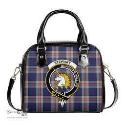 Scottish Stewart of Appin Hunting Dress Tartan Shoulder Handbags with Family Crest Scottish Plaid Tartan Plaid - ScotsTee - scotstee.com