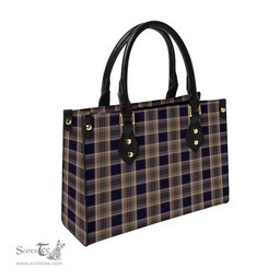 Scottish Stewart Navy Tartan Leather Bag for Women Scottish Plaid Tartan Plaid - ScotsTee - scotstee.com