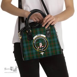 Scottish Ross Hunting Tartan Shoulder Handbags with Family Crest Scottish Plaid Tartan Plaid - ScotsTee - scotstee.com