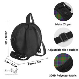 Scottish Stewart of Appin Hunting Modern Tartan Round Crossbody Bags - Round Purse with Family Crest Scottish Plaid Tartan Plaid - ScotsTee - scotstee.com