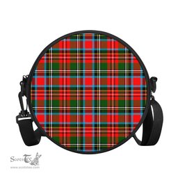 Scottish Stewart Royal Tartan Round Crossbody Bags - Round Purse Scottish Plaid Tartan Plaid - ScotsTee - scotstee.com