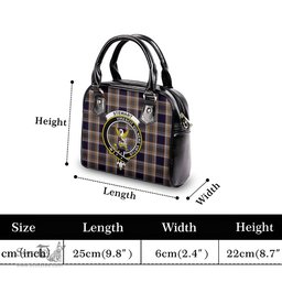 Scottish Stewart Navy Tartan Shoulder Handbags with Family Crest Scottish Plaid Tartan Plaid - ScotsTee - scotstee.com