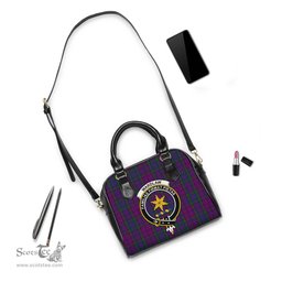 Scottish Wardlaw Tartan Shoulder Handbags with Family Crest Scottish Plaid Tartan Plaid - ScotsTee - scotstee.com