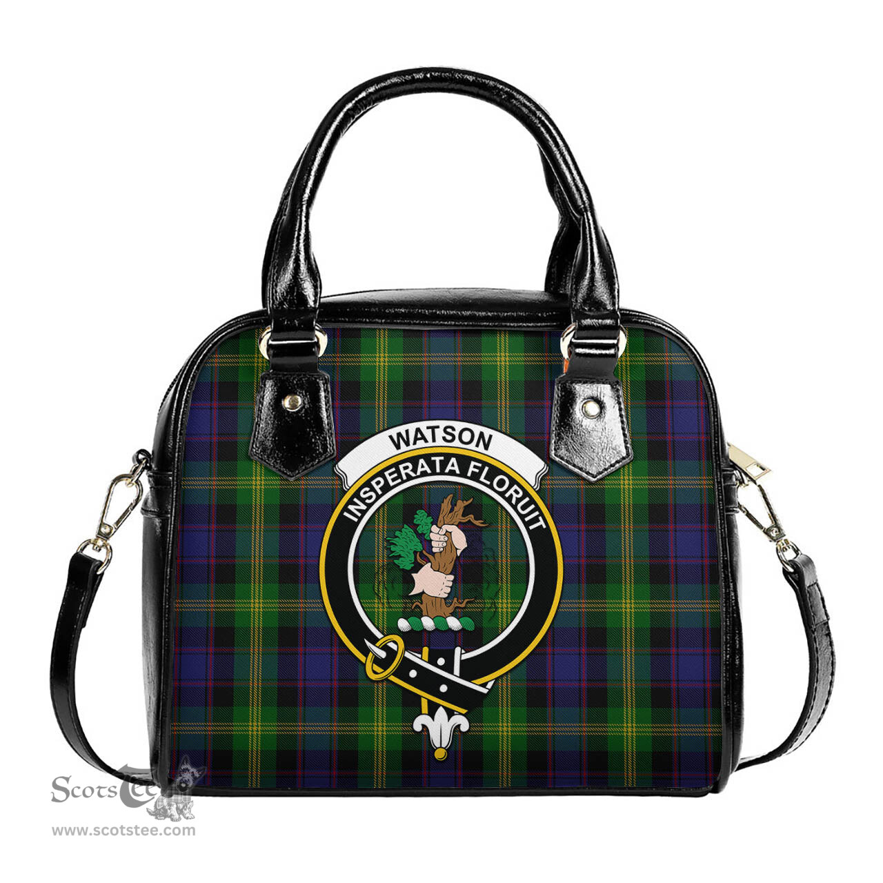 Scottish Watson Tartan Shoulder Handbags with Family Crest Scottish Plaid Tartan Plaid - ScotsTee - scotstee.com