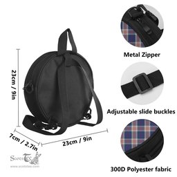 Scottish Stewart of Appin Hunting Dress Tartan Round Crossbody Bags - Round Purse with Family Crest Scottish Plaid Tartan Plaid - ScotsTee - scotstee.com