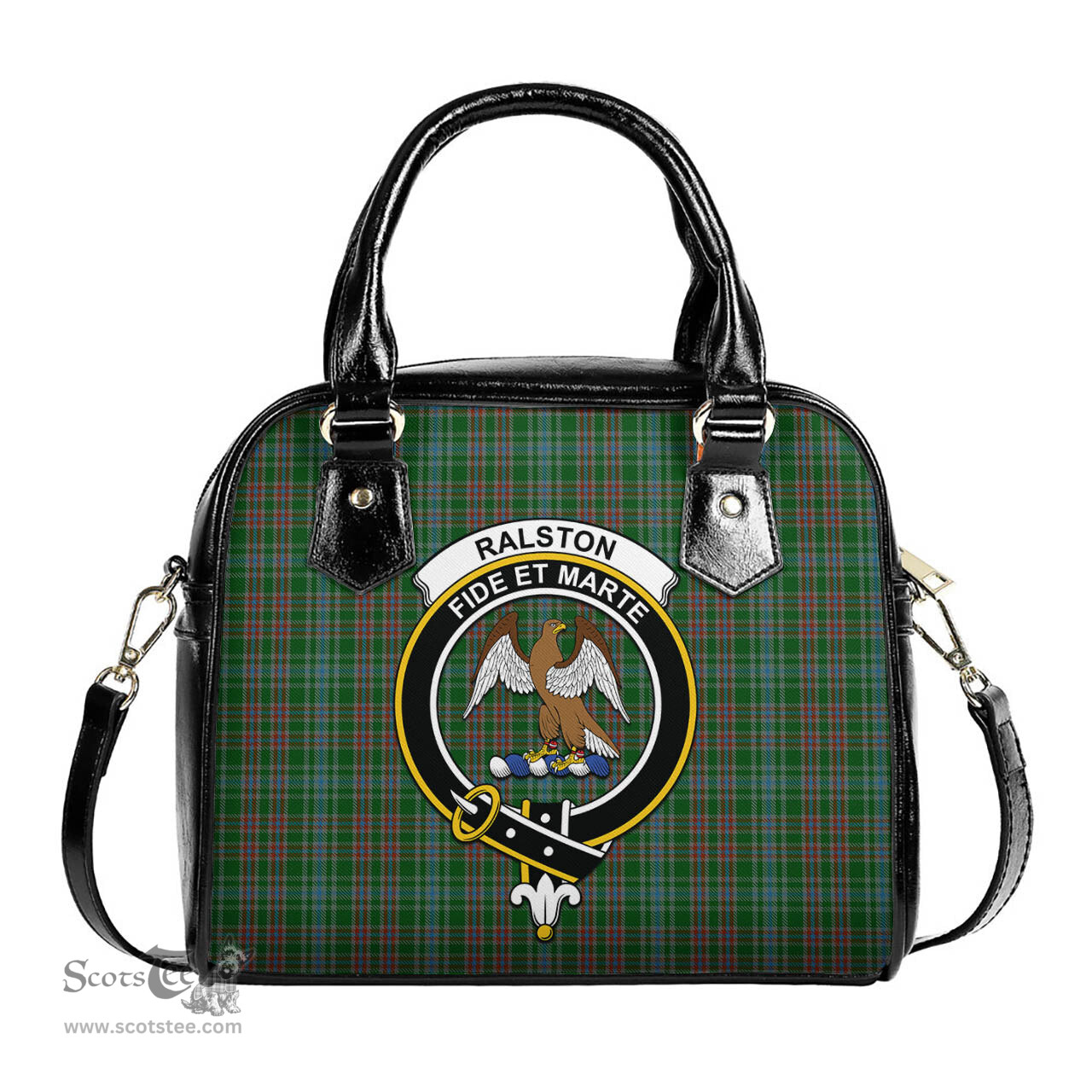 Scottish Ralston USA Tartan Shoulder Handbags with Family Crest Scottish Plaid Tartan Plaid - ScotsTee - scotstee.com