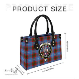 Scottish Trotter Tartan Leather Bag for Women with Family Crest Scottish Plaid Tartan Plaid - ScotsTee - scotstee.com
