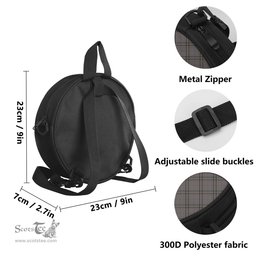 Scottish Stewart Grey Tartan Round Crossbody Bags - Round Purse Scottish Plaid Tartan Plaid - ScotsTee - scotstee.com