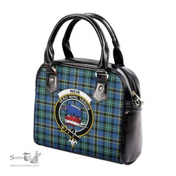 Scottish Weir Ancient Tartan Shoulder Handbags with Family Crest Scottish Plaid Tartan Plaid - ScotsTee - scotstee.com