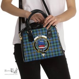 Scottish Weir Ancient Tartan Shoulder Handbags with Family Crest Scottish Plaid Tartan Plaid - ScotsTee - scotstee.com