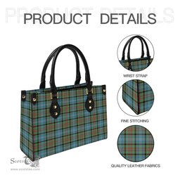 Scottish Paisley Tartan Leather Bag for Women Scottish Plaid Tartan Plaid - ScotsTee - scotstee.com