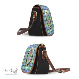 Scottish Sutherland Ancient Tartan Saddle Crossbody Bag with Family Crest Scottish Plaid Tartan Plaid - ScotsTee - scotstee.com