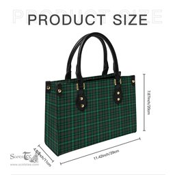 Scottish Ross Hunting Modern Tartan Leather Bag for Women Scottish Plaid Tartan Plaid - ScotsTee - scotstee.com