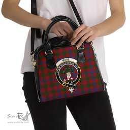 Scottish Ross Tartan Shoulder Handbags with Family Crest Scottish Plaid Tartan Plaid - ScotsTee - scotstee.com
