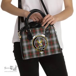 Scottish Stewart Dress Tartan Shoulder Handbags with Family Crest Scottish Plaid Tartan Plaid - ScotsTee - scotstee.com